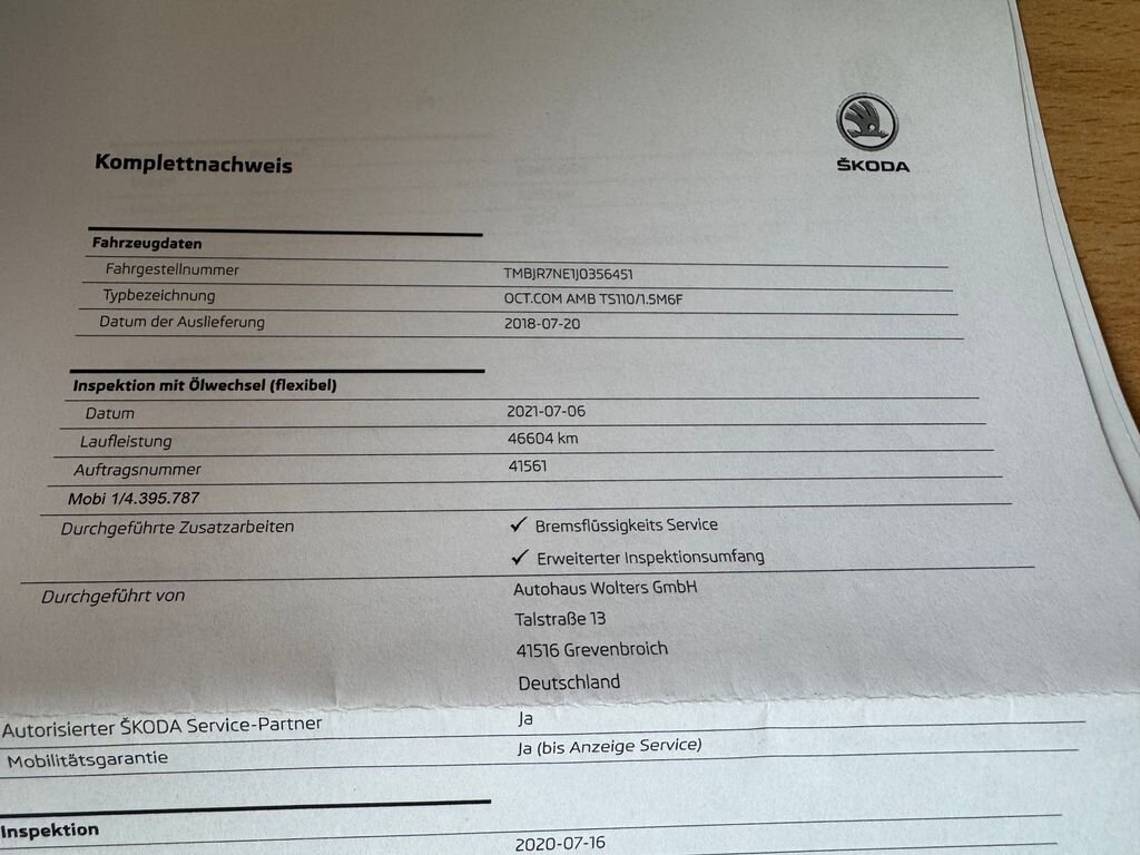 Škoda Octavia Kombi 1,5 l 110 kw