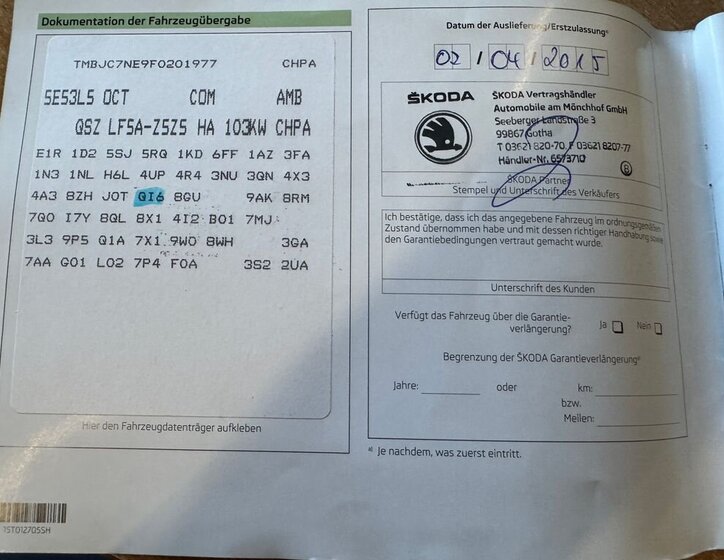 Škoda Octavia Kombi 1,4 l 103 kw