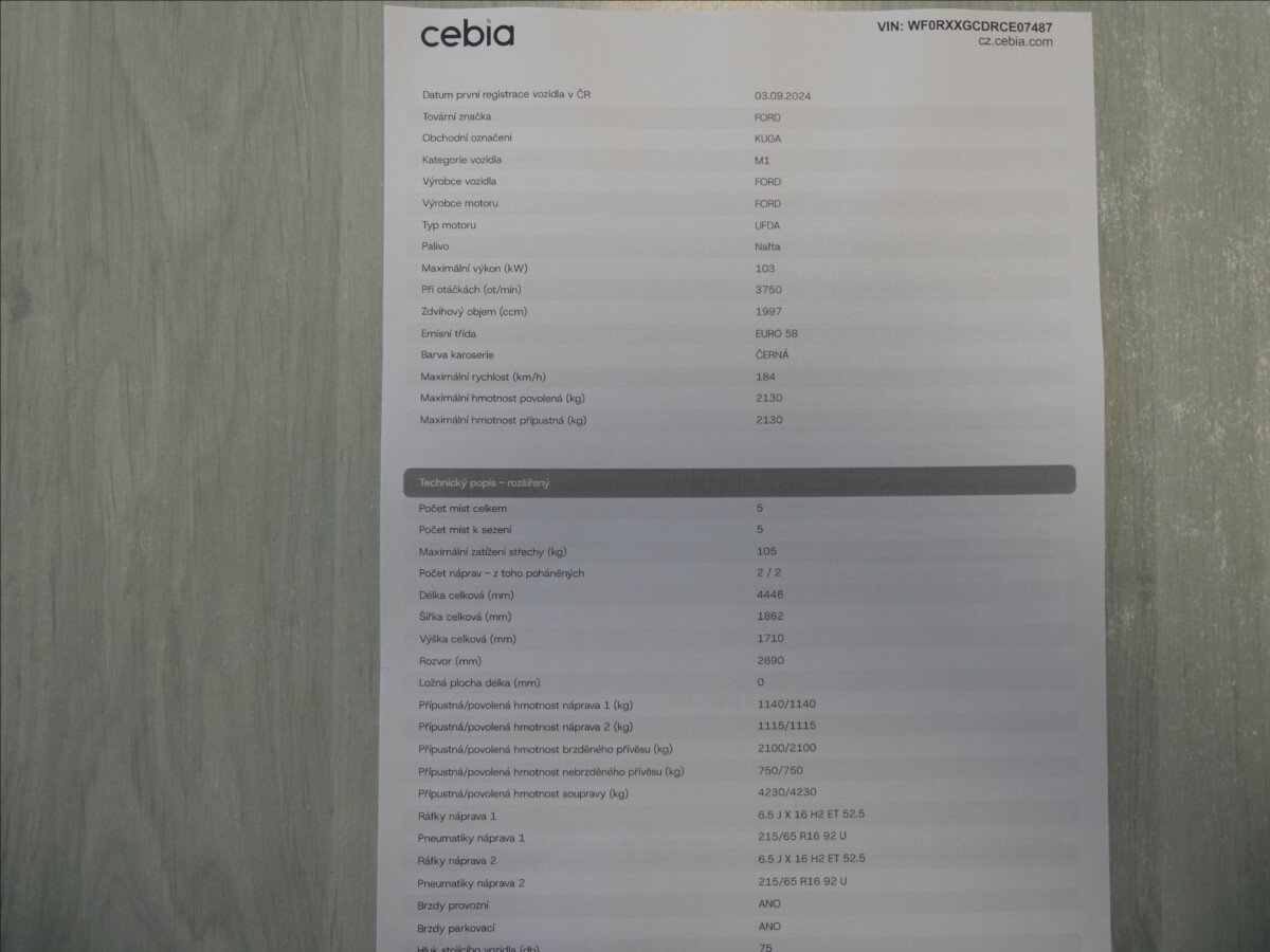 Ford Kuga SUV / Terénní 2,0 l 103 kw