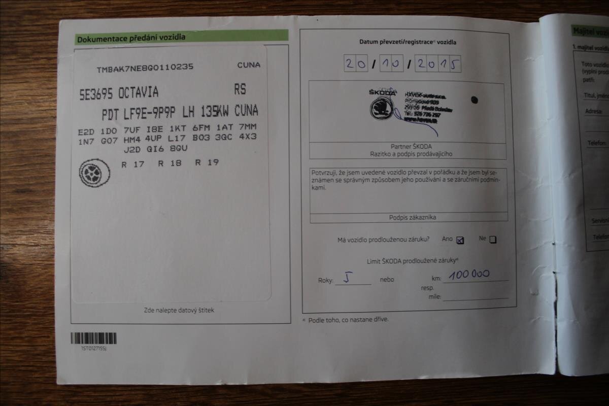 Škoda Octavia Liftback 2,0 l 135 kw