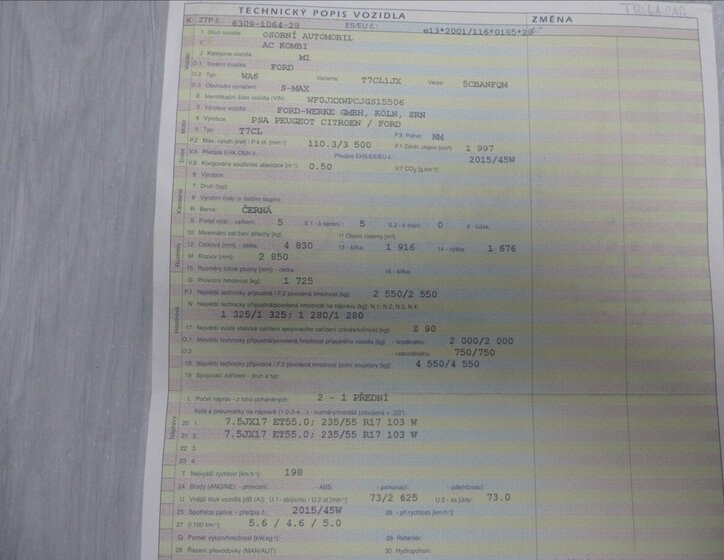 Ford S-MAX MPV 2,0 l 110 kw