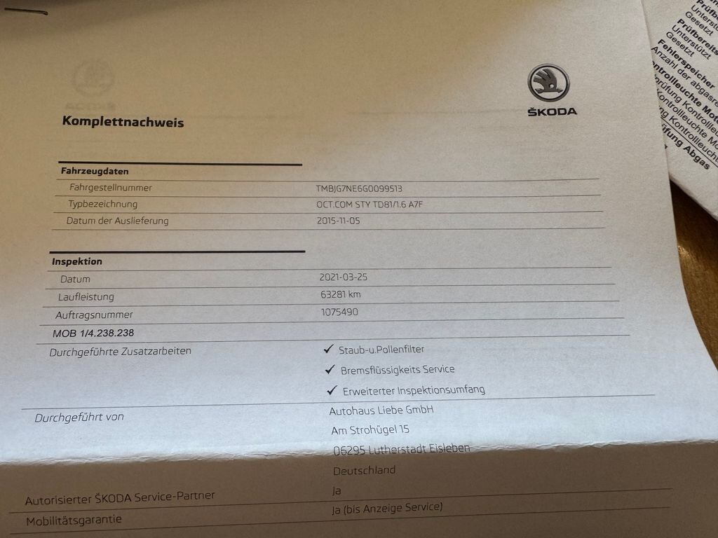 Škoda Octavia Kombi 1,6 l 81 kw