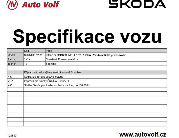 Škoda Karoq SUV 1,5 l 110 kw