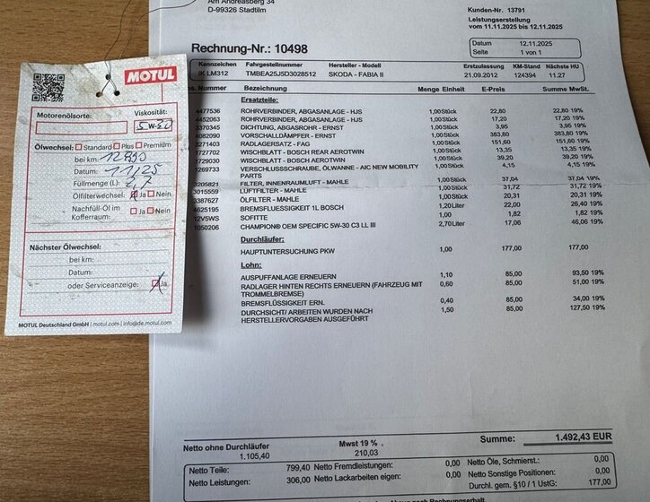 Škoda Fabia Hatchback 1,2 l 44 kw