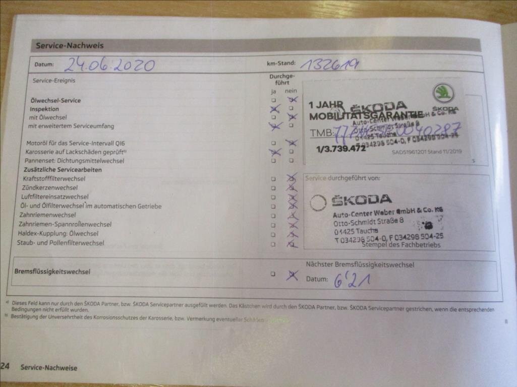 Škoda Octavia Kombi 2,0 l 110 kw