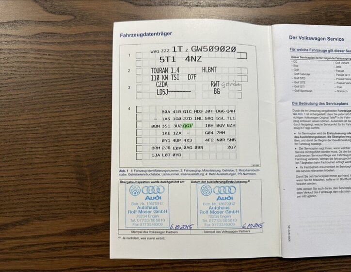 Volkswagen Touran MPV 1,4 l 110 kw
