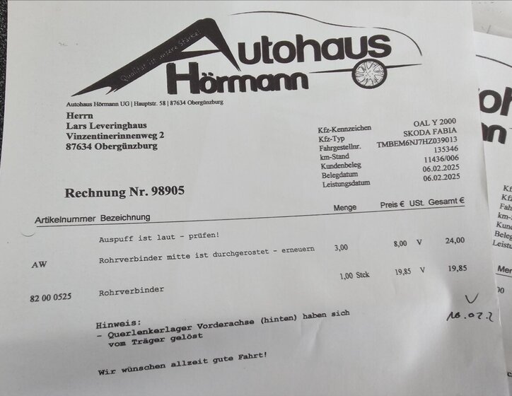 Škoda Fabia Hatchback 1,2 l 66 kw