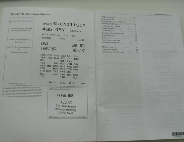 Audi A6 Kombi 2,8 l 150 kw