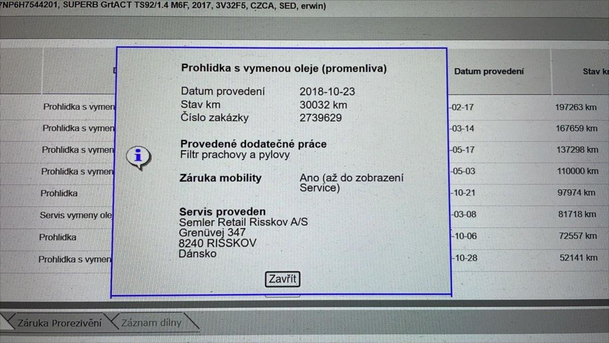 Škoda Superb Sedan / Limuzína 1,4 l 92 kw