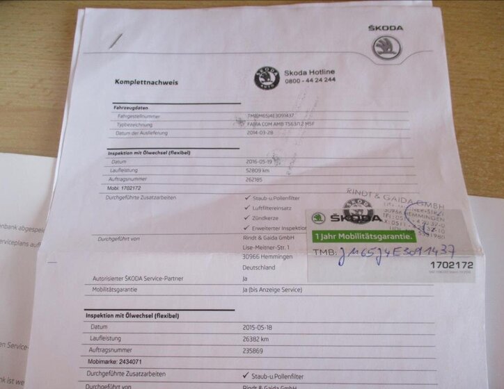 Škoda Fabia Kombi 1,2 l 63 kw