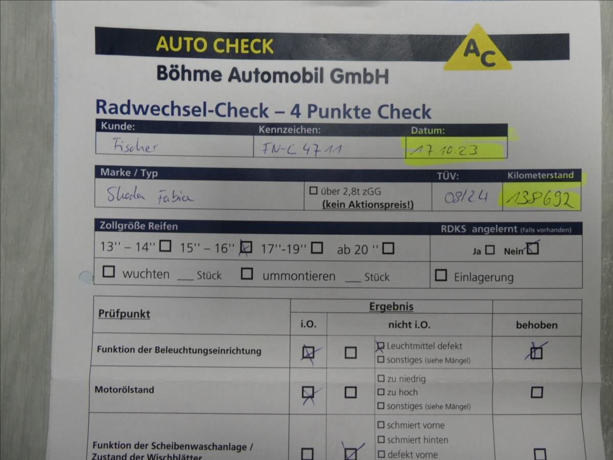 Škoda Fabia Kombi 1,4 l 63 kw