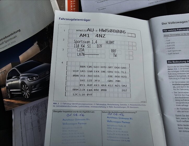 Volkswagen Golf Sportsvan Kombi 1,4 l 110 kw