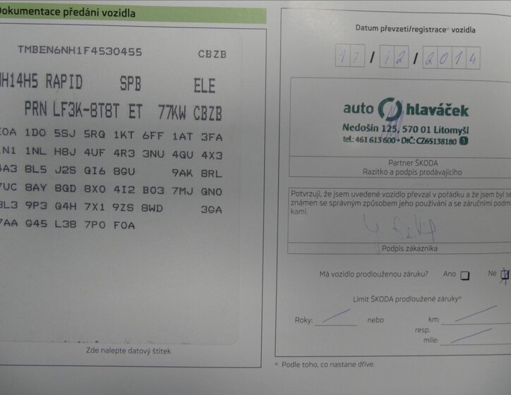 Škoda Rapid Hatchback 1,2 l 77 kw