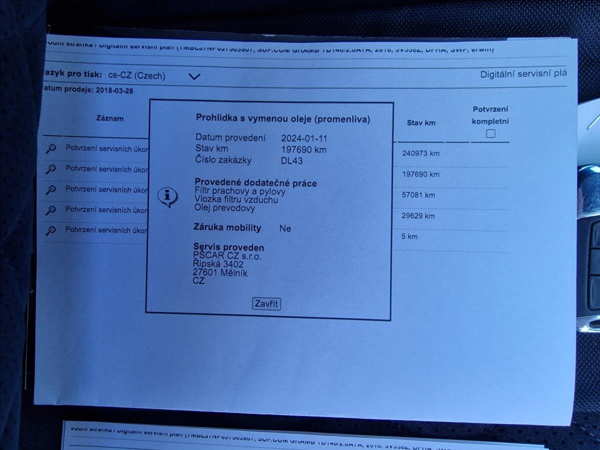 Škoda Superb Kombi 2,0 l 140 kw
