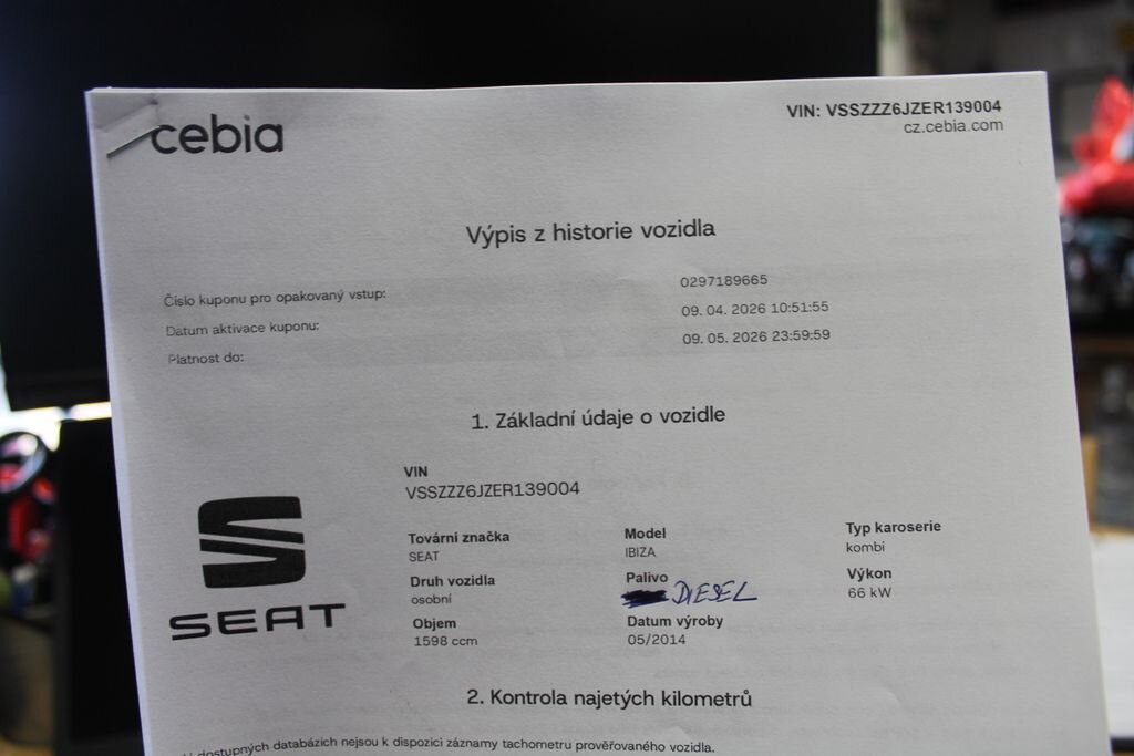 Seat Ibiza Kombi 1,6 l 66 kw