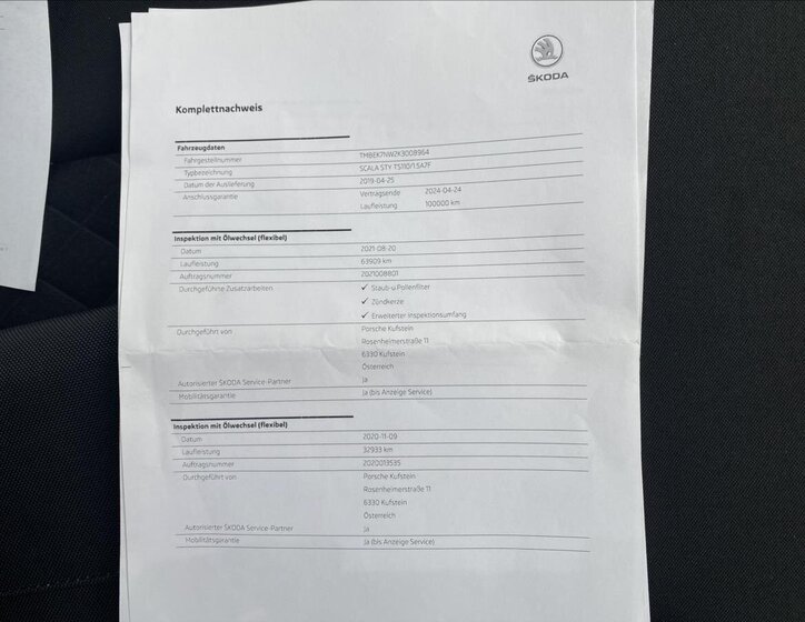 Škoda Scala Hatchback 1,5 l 110 kw