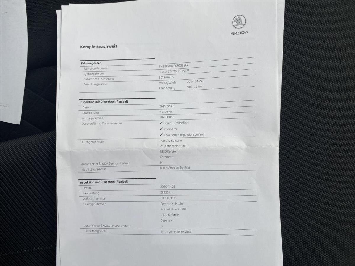 Škoda Scala Hatchback 1,5 l 110 kw