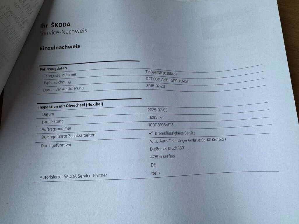 Škoda Octavia Kombi 1,5 l 110 kw