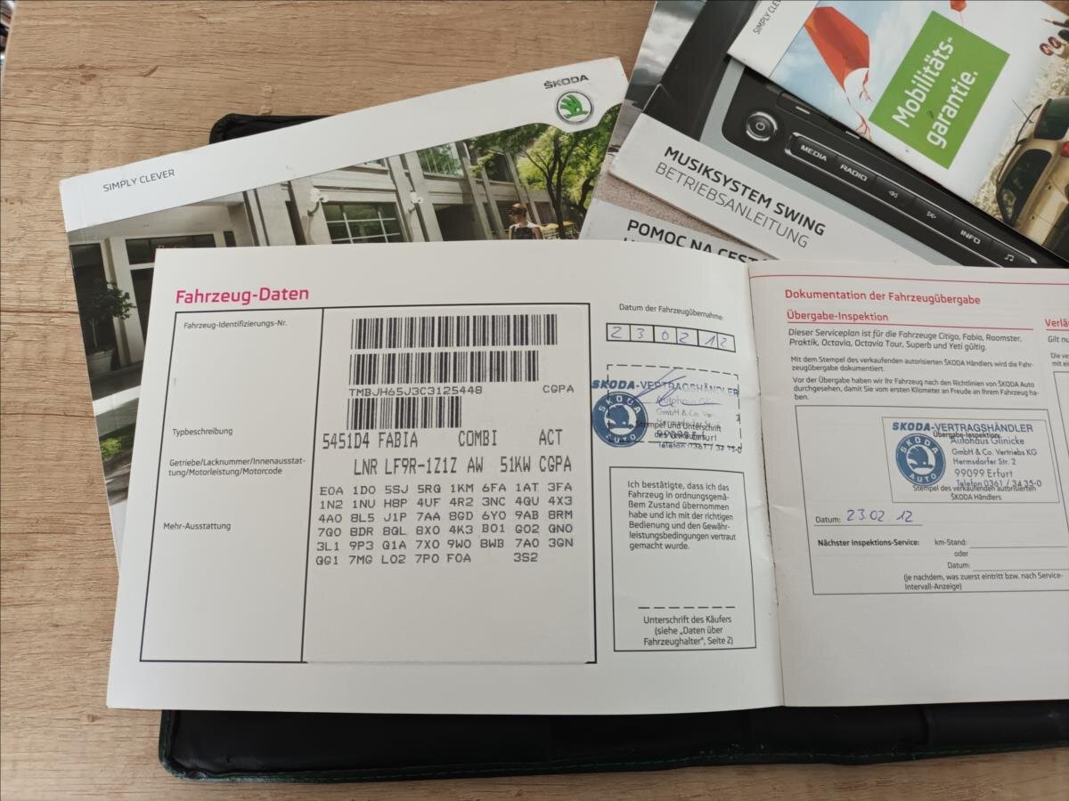 Škoda Fabia Kombi 1,2 l 51 kw