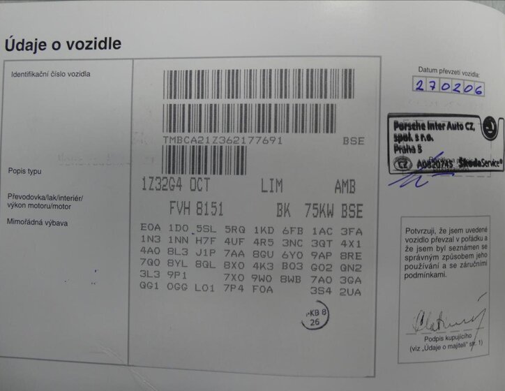 Škoda Octavia Liftback 1,6 l 75 kw