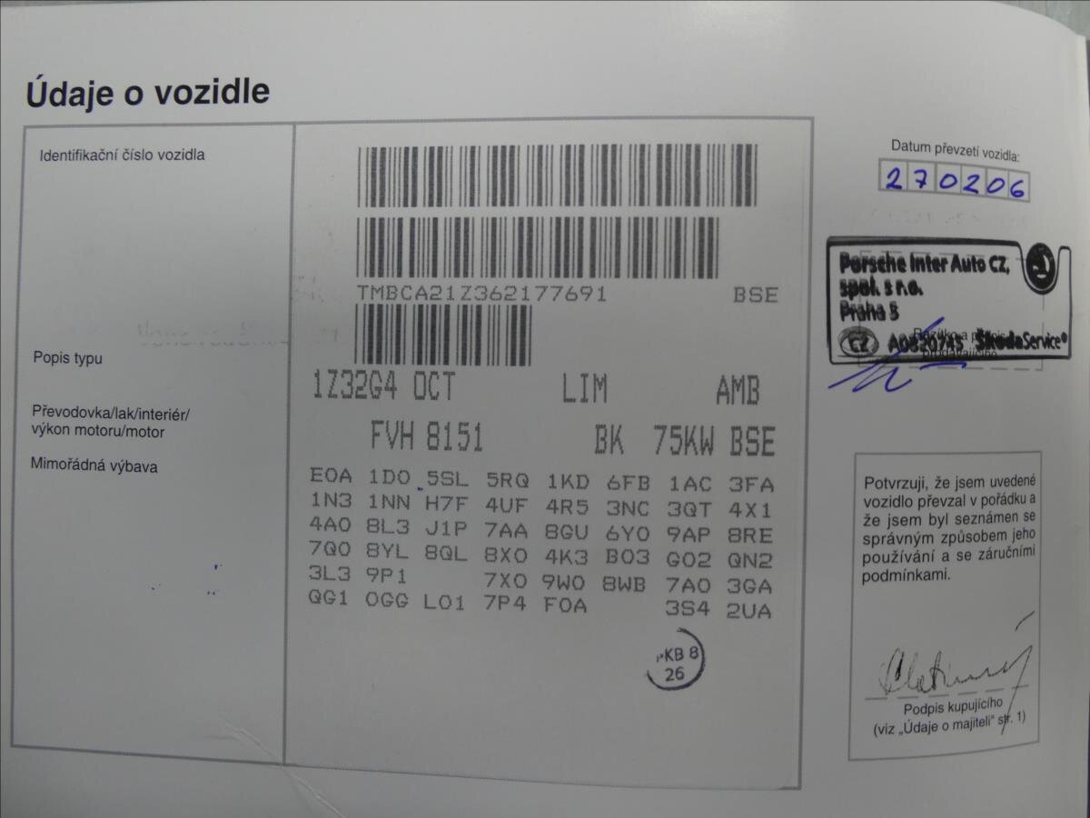 Škoda Octavia Liftback 1,6 l 75 kw