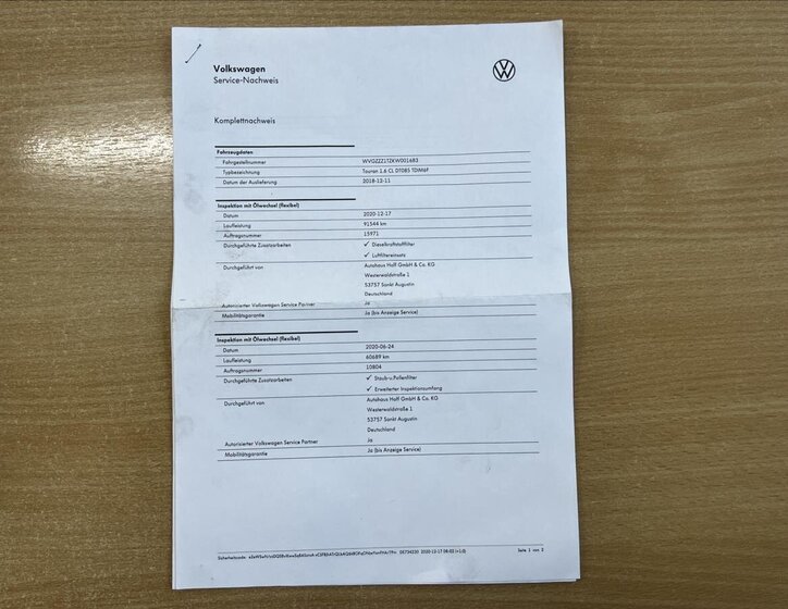 Volkswagen Touran Kombi 1,6 l 85 kw