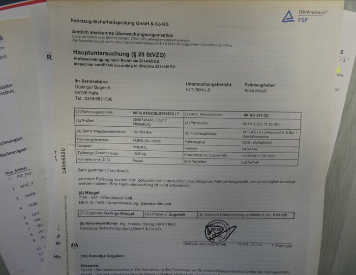 Ford Focus Kombi 1,6 l 92 kw