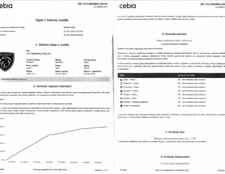 Peugeot Partner Tepee Kombi 1,6 l 88 kw