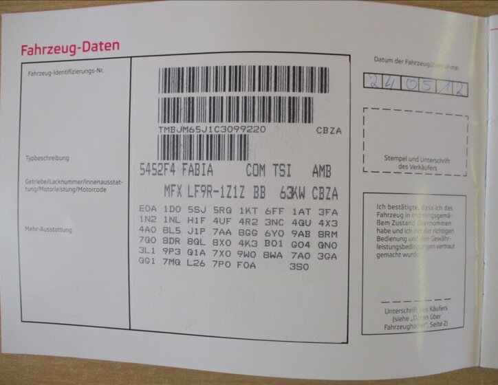 Škoda Fabia Kombi 1,2 l 63 kw