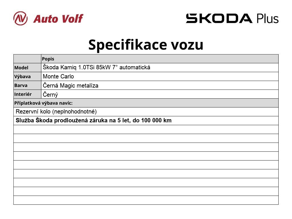 Škoda Fabia Hatchback 1,0 l 85 kw