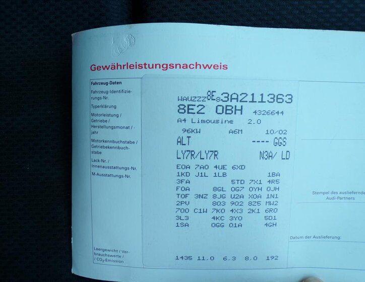 Audi A4 Ostatní 2,0 l 96 kw