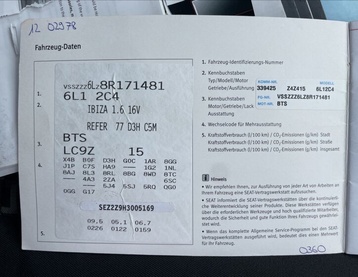 Seat Ibiza Hatchback 1,6 l 77 kw