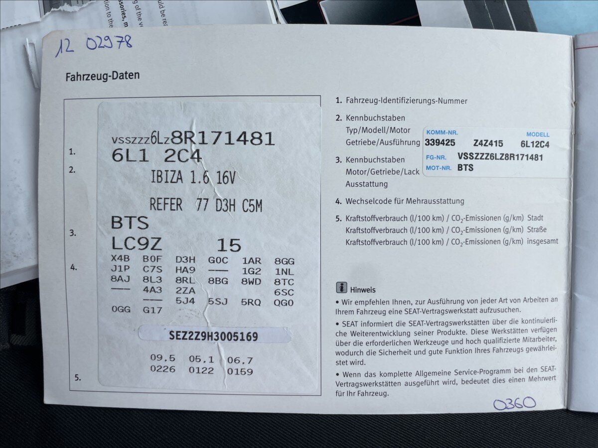 Seat Ibiza Hatchback 1,6 l 77 kw