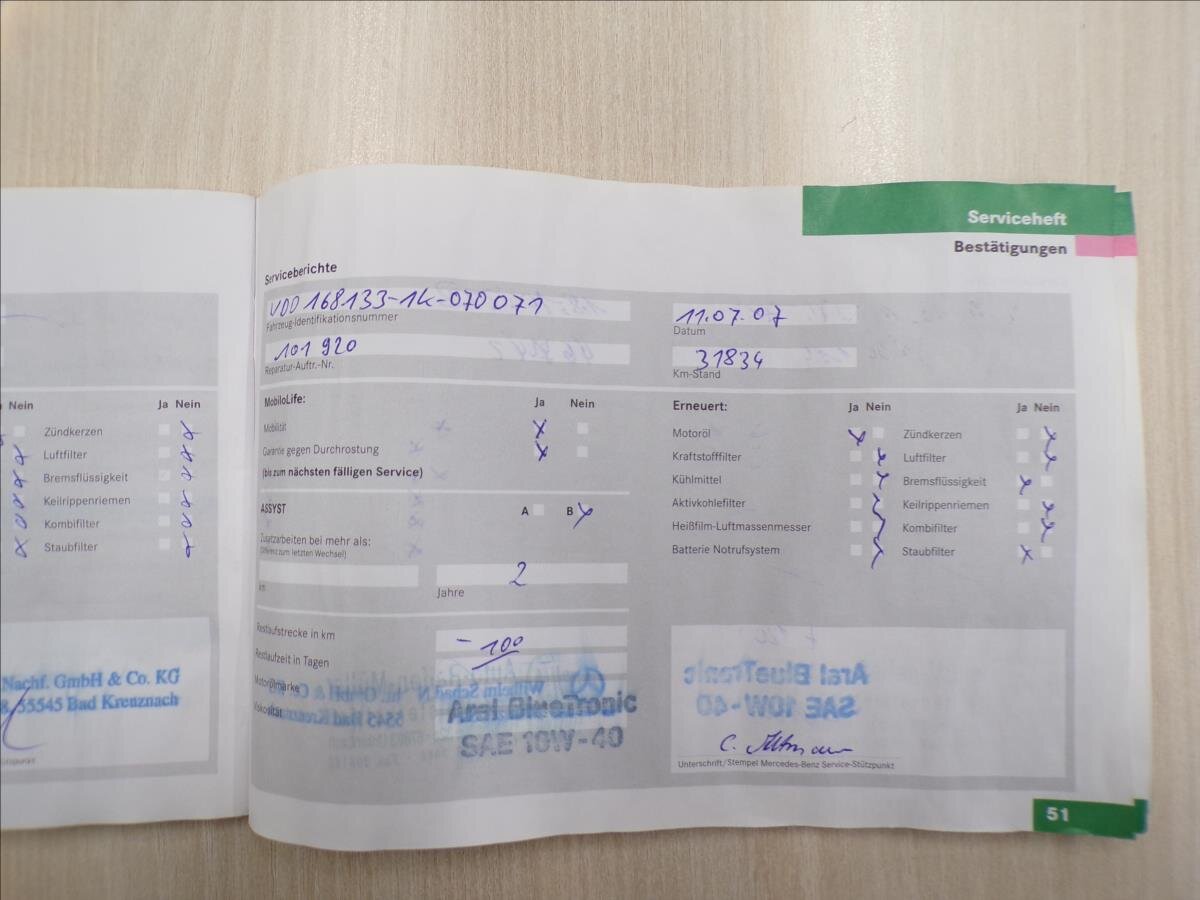 Mercedes-Benz Třídy A Kombi 1,6 l 75 kw