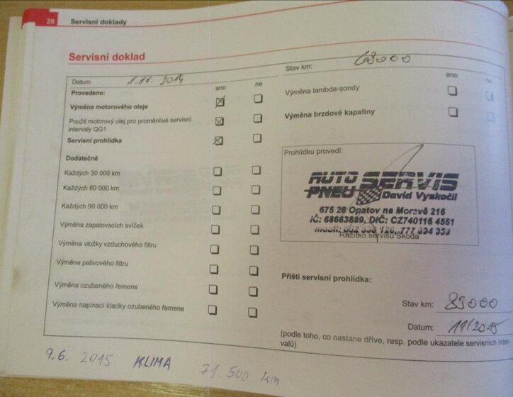 Škoda Octavia Kombi 1,6 l 75 kw