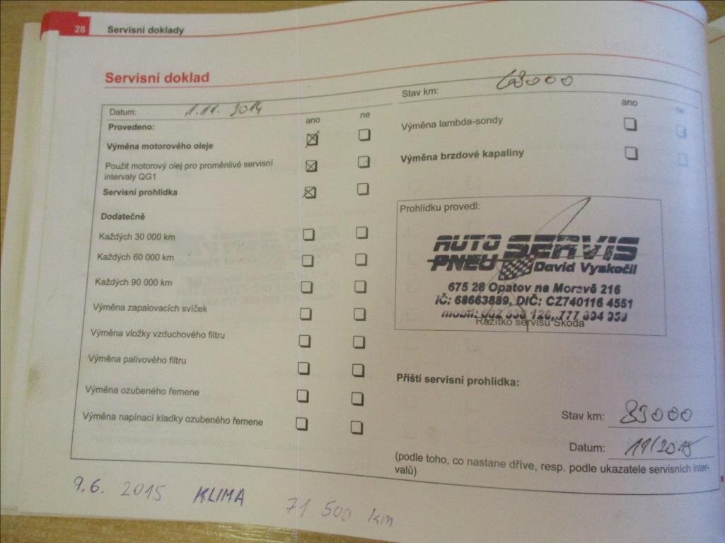 Škoda Octavia Kombi 1,6 l 75 kw