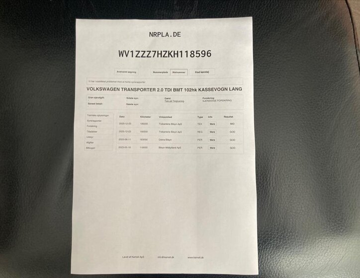 Volkswagen Transporter Ostatní 2,0 l 84 kw