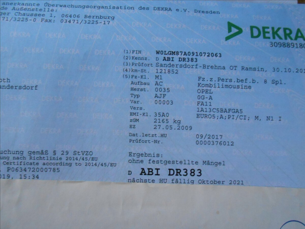 Opel Insignia Kombi 1,6 l 85 kw