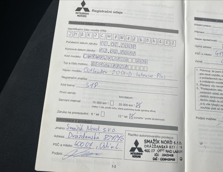 Mitsubishi Outlander SUV 2,0 l 103 kw