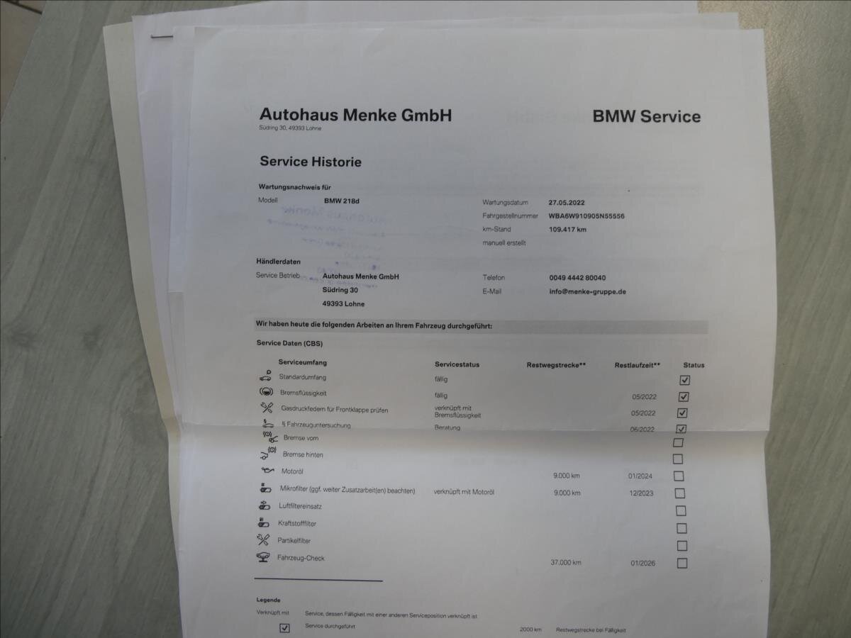 BMW Řada 2 Kombi 2,0 l 110 kw