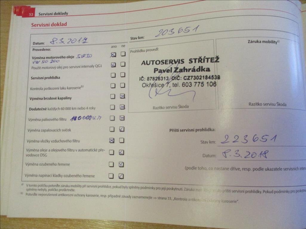 Škoda Octavia Sedan / Limuzína 2,0 l 103 kw