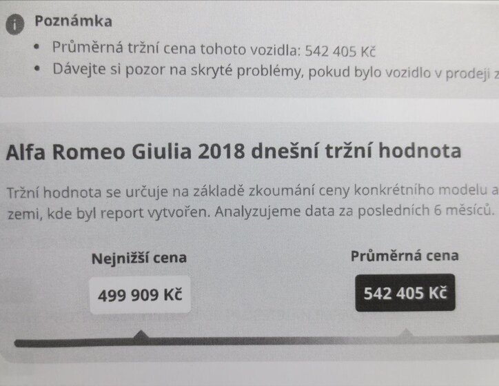 Alfa Romeo Giulia Sedan / Limuzína 2,1 l 110 kw