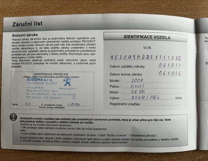 Peugeot 2008 SUV / Terénní 1,6 l 84 kw