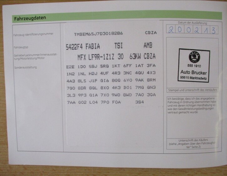 Škoda Fabia Hatchback 1,2 l 63 kw