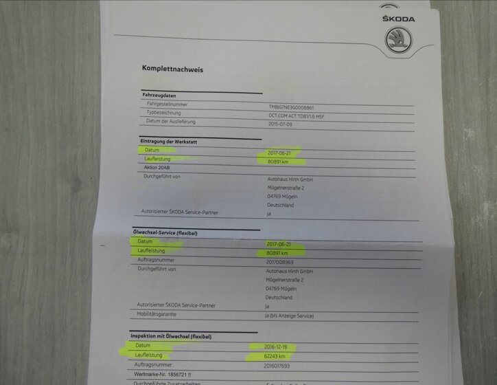 Škoda Octavia Kombi 1,6 l 81 kw