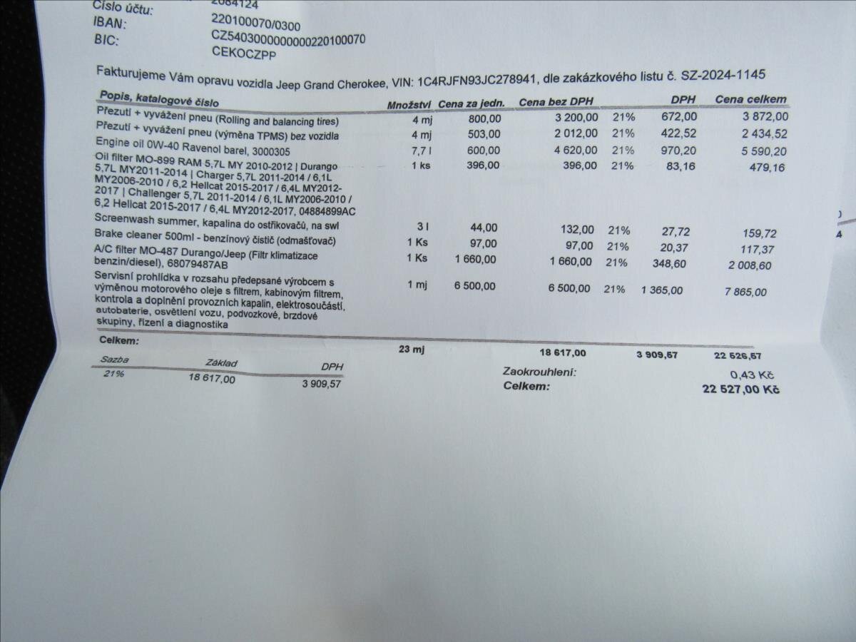 Jeep Grand Cherokee SUV / Terénní 6,2 l 527 kw