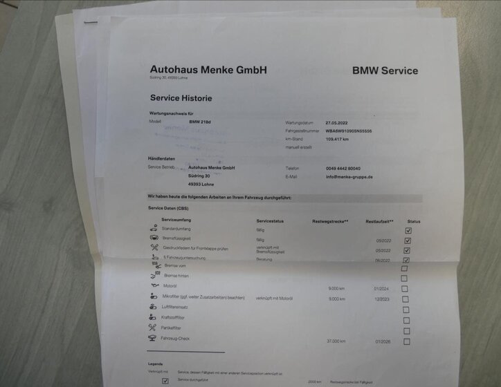 BMW Řada 2 Kombi 2,0 l 110 kw