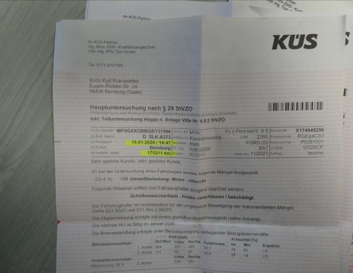 Ford Mondeo Kombi 1,6 l 85 kw