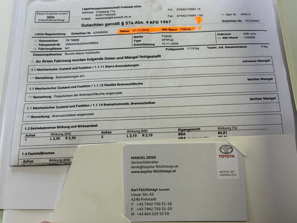 Toyota Yaris Hatchback 998,0 51 kw