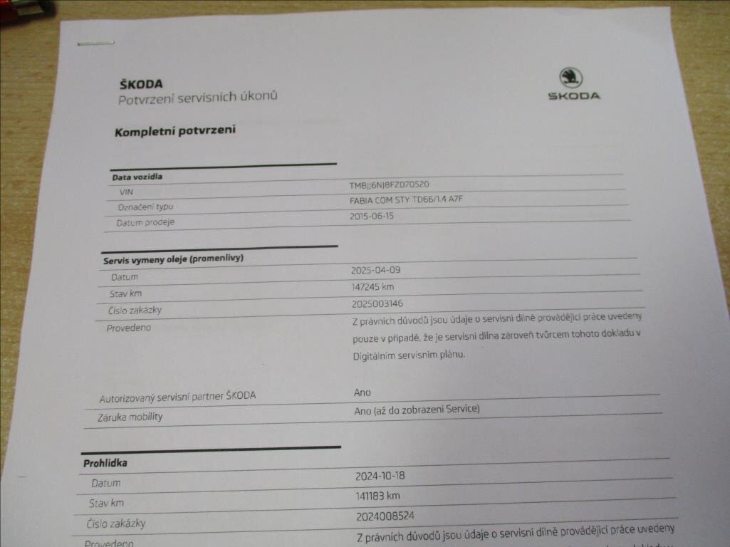 Škoda Fabia Kombi 1,4 l 66 kw